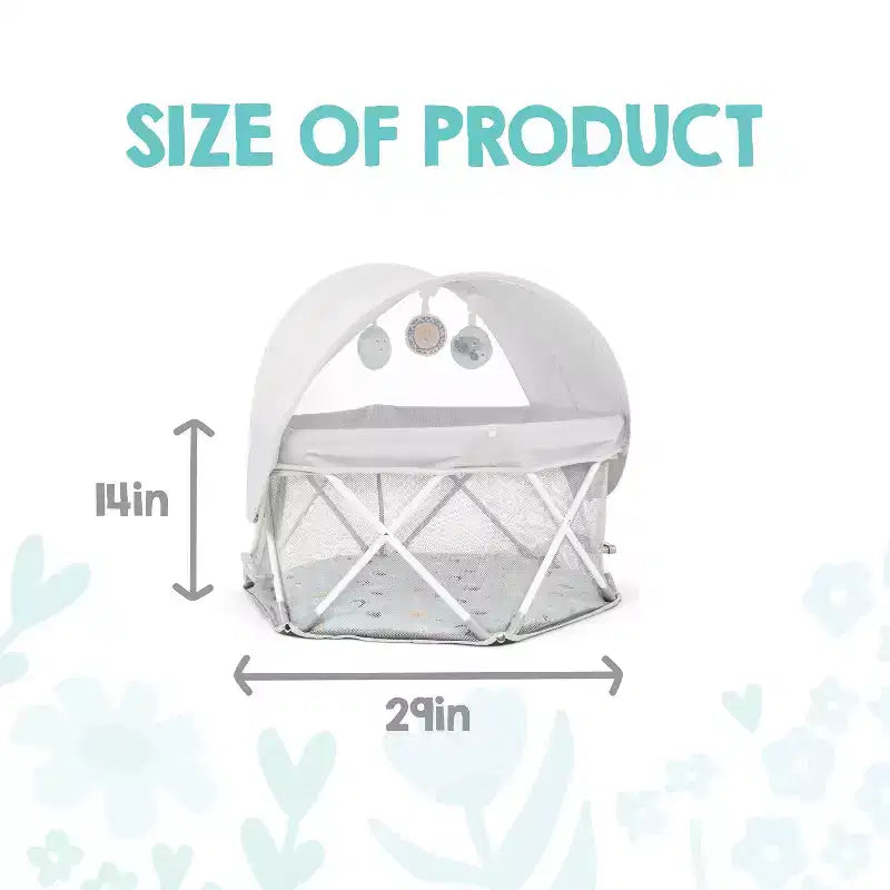 Portable Infant Activity Center: Metal Frame, 15 lb Capacity, Folds for Transport & Storage