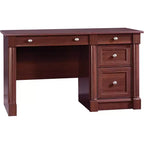 Executive Desk Brown  23.5D x 53.12W x 30H  Flip-Down Panel  144 lbs