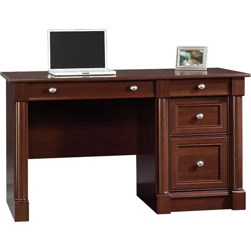 Executive Desk Brown  23.5D x 53.12W x 30H  Flip-Down Panel  144 lbs