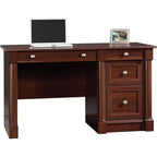 Executive Desk Brown  23.5D x 53.12W x 30H  Flip-Down Panel  144 lbs