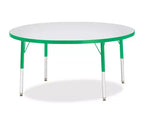 Jonti-Craft Berries Elementary Height Color Edge Round Table 48 x 48 in Green
