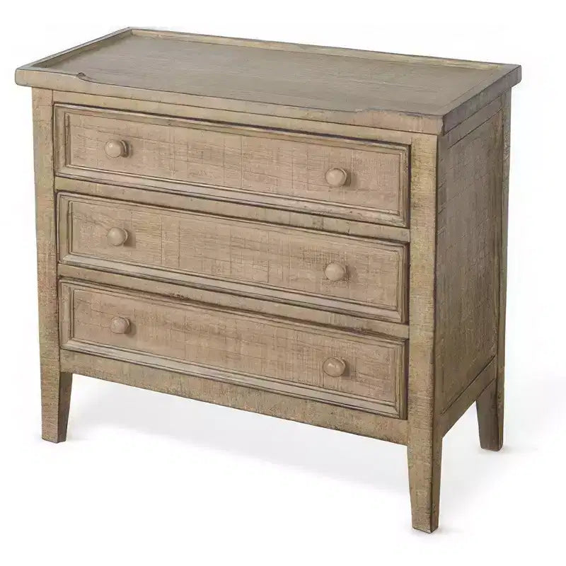 Royal Hampton 28 Side End Table | 3 Drawers with Round Knobs | Mahogany Wood