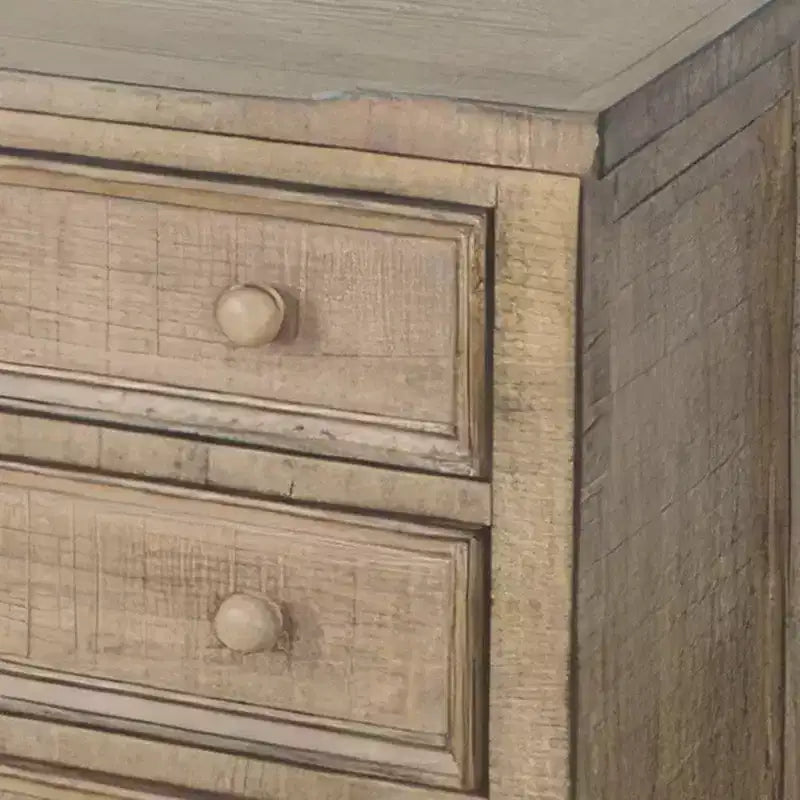 Royal Hampton 28 Side End Table | 3 Drawers with Round Knobs | Mahogany Wood