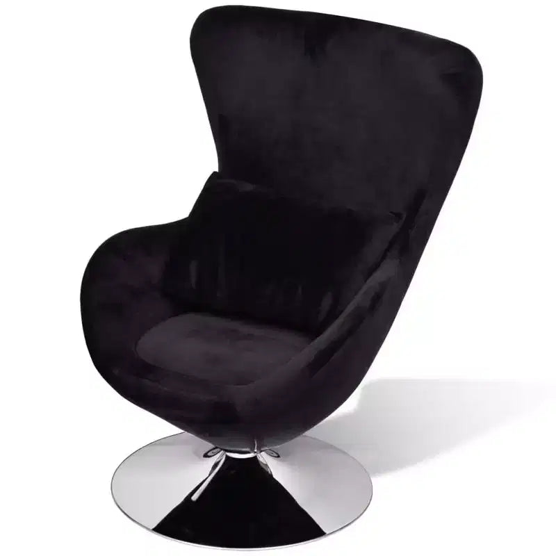 Armchair Upholstered Swivel Accent Club Chair for Living Room Bedroom - Black