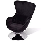 Armchair Upholstered Swivel Accent Club Chair for Living Room Bedroom - Black