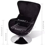 Armchair Upholstered Swivel Accent Club Chair for Living Room Bedroom - Black