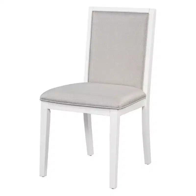 Farmhouse Style Kitchen Table with Removable Leaf & Upholstered Chairs