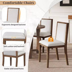 Farmhouse Style Kitchen Table with Removable Leaf & Upholstered Chairs