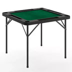 Flash Furniture 34.5 Square 4-Player Folding Card Game Table with Fabric Playing Surface and Cup Holders