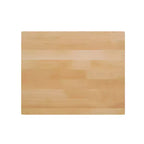 Rectangular Solid Wood Commercial Indoor Tabletop with 18 Round Bar Height Rust-Resistant Cast Iron Base