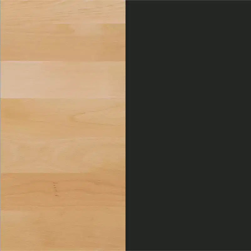 Rectangular Solid Wood Commercial Indoor Tabletop with 18 Round Bar Height Rust-Resistant Cast Iron Base