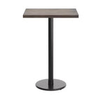 Rectangular Solid Wood Commercial Indoor Tabletop with 18 Round Bar Height Rust-Resistant Cast Iron Base