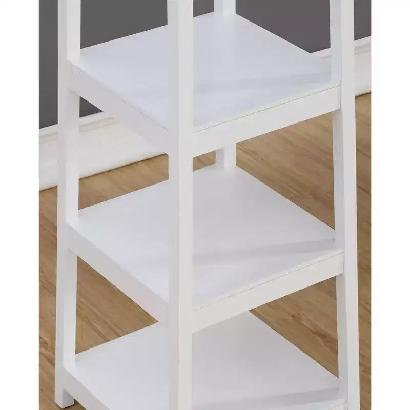 Freestanding Coat Rack with Wooden Frame, Hall Tree with 3-Tier Storage Shelves and Silver Finish, Coat Tree for Bedroom, Living Room, White