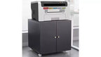 Metal Printer Stand with Storage, Mobile Rolling File Cabinet with Doors and Adjustable Shelf, Modern Printer Table on Wheels