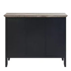 47 Inch Sideboard Buffet, 3 Drawers, Antique Oak Brown and Black