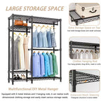76 Heavy Duty Metal Garment Rack with 6 Shelves and 3 Hanging Rods