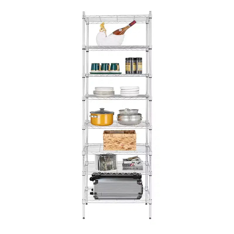 8-Tier Wire Shelving Unit Adjustable Steel Wire Rack