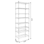 8-Tier Wire Shelving Unit Adjustable Steel Wire Rack