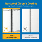8-Tier Wire Shelving Unit Adjustable Steel Wire Rack