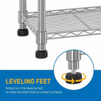8-Tier Wire Shelving Unit Adjustable Steel Wire Rack