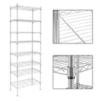 8-Tier Wire Shelving Unit Adjustable Steel Wire Rack