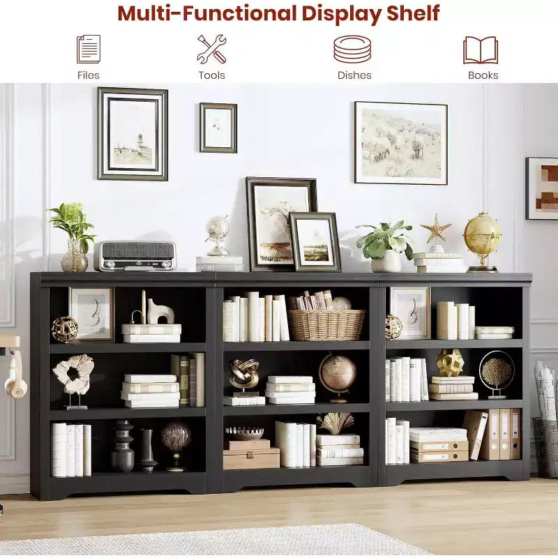 Libreria a 2/3/5/6 Ripiani, Stile Farmhouse, Larghezza 23,6"/31,5" con Ripiani Regolabili – Scaffale a Giorno con Design Antiscivolo per Casa e Ufficio