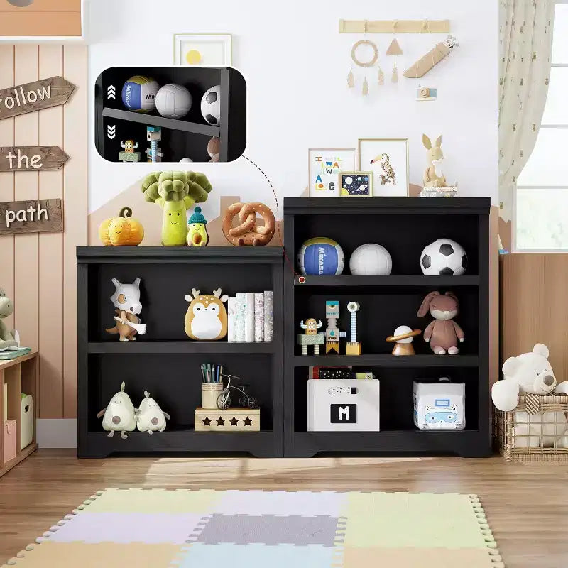 Libreria a 2/3/5/6 Ripiani, Stile Farmhouse, Larghezza 23,6"/31,5" con Ripiani Regolabili – Scaffale a Giorno con Design Antiscivolo per Casa e Ufficio