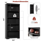 Libreria a 2/3/5/6 Ripiani, Stile Farmhouse, Larghezza 23,6"/31,5" con Ripiani Regolabili – Scaffale a Giorno con Design Antiscivolo per Casa e Ufficio