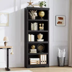 Libreria a 2/3/5/6 Ripiani, Stile Farmhouse, Larghezza 23,6"/31,5" con Ripiani Regolabili – Scaffale a Giorno con Design Antiscivolo per Casa e Ufficio