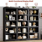 Libreria a 2/3/5/6 Ripiani, Stile Farmhouse, Larghezza 23,6"/31,5" con Ripiani Regolabili – Scaffale a Giorno con Design Antiscivolo per Casa e Ufficio