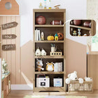 Libreria a 2/3/5/6 Ripiani, Stile Farmhouse, Larghezza 23,6"/31,5" con Ripiani Regolabili – Scaffale a Giorno con Design Antiscivolo per Casa e Ufficio
