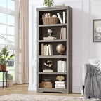 Libreria a 2/3/5/6 Ripiani, Stile Farmhouse, Larghezza 23,6"/31,5" con Ripiani Regolabili – Scaffale a Giorno con Design Antiscivolo per Casa e Ufficio