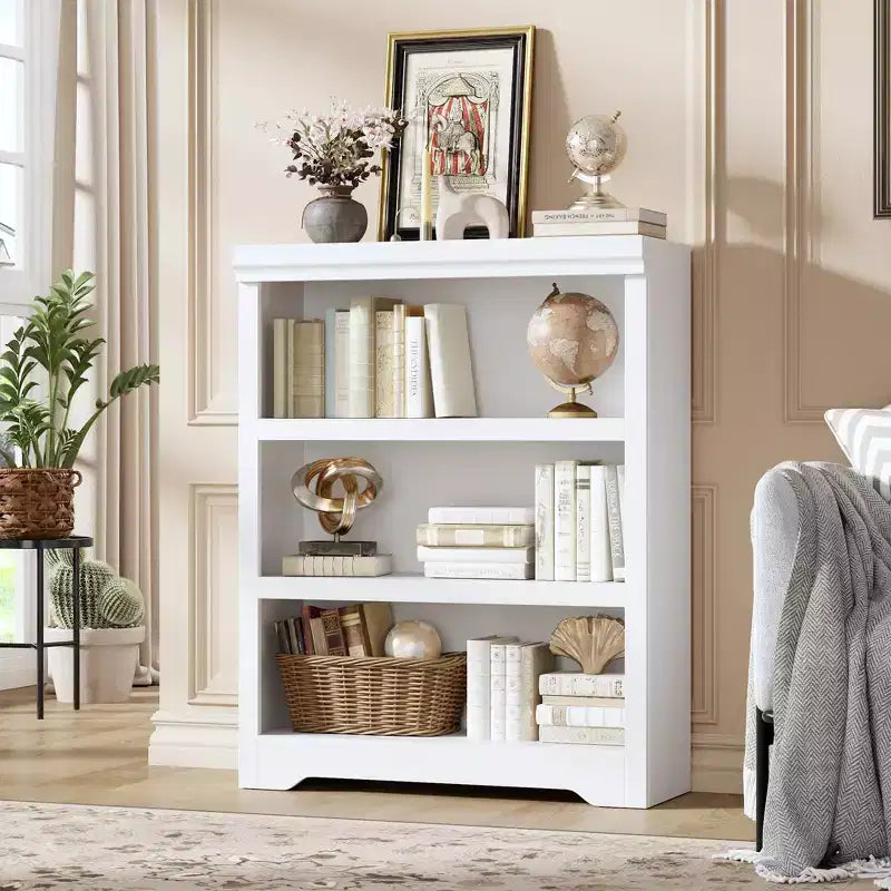 Libreria a 2/3/5/6 Ripiani, Stile Farmhouse, Larghezza 23,6"/31,5" con Ripiani Regolabili – Scaffale a Giorno con Design Antiscivolo per Casa e Ufficio