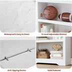 Libreria a 2/3/5/6 Ripiani, Stile Farmhouse, Larghezza 23,6"/31,5" con Ripiani Regolabili – Scaffale a Giorno con Design Antiscivolo per Casa e Ufficio