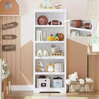 Libreria a 2/3/5/6 Ripiani, Stile Farmhouse, Larghezza 23,6"/31,5" con Ripiani Regolabili – Scaffale a Giorno con Design Antiscivolo per Casa e Ufficio