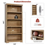 Libreria a 2/3/5/6 Ripiani, Stile Farmhouse, Larghezza 23,6"/31,5" con Ripiani Regolabili – Scaffale a Giorno con Design Antiscivolo per Casa e Ufficio