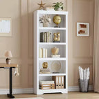 Libreria a 2/3/5/6 Ripiani, Stile Farmhouse, Larghezza 23,6"/31,5" con Ripiani Regolabili – Scaffale a Giorno con Design Antiscivolo per Casa e Ufficio