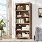 Libreria a 2/3/5/6 Ripiani, Stile Farmhouse, Larghezza 23,6"/31,5" con Ripiani Regolabili – Scaffale a Giorno con Design Antiscivolo per Casa e Ufficio