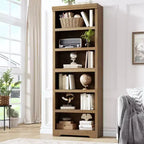 Libreria a 2/3/5/6 Ripiani, Stile Farmhouse, Larghezza 23,6"/31,5" con Ripiani Regolabili – Scaffale a Giorno con Design Antiscivolo per Casa e Ufficio