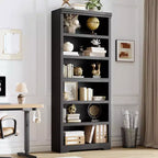Libreria a 2/3/5/6 Ripiani, Stile Farmhouse, Larghezza 23,6"/31,5" con Ripiani Regolabili – Scaffale a Giorno con Design Antiscivolo per Casa e Ufficio