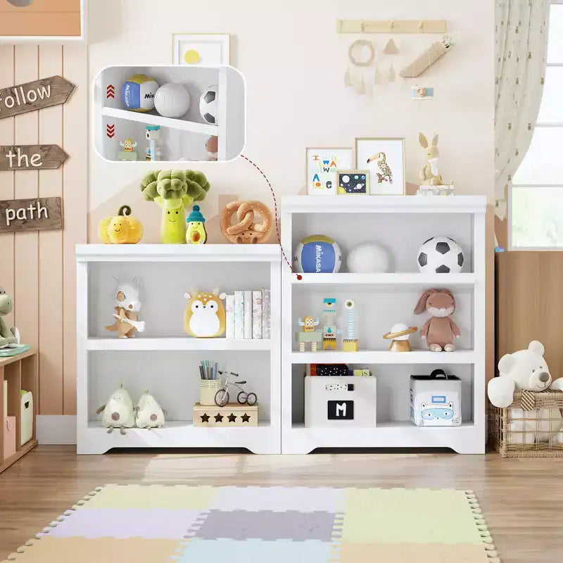 Libreria a 2/3/5/6 Ripiani, Stile Farmhouse, Larghezza 23,6"/31,5" con Ripiani Regolabili – Scaffale a Giorno con Design Antiscivolo per Casa e Ufficio