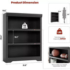 Libreria a 2/3/5/6 Ripiani, Stile Farmhouse, Larghezza 23,6"/31,5" con Ripiani Regolabili – Scaffale a Giorno con Design Antiscivolo per Casa e Ufficio