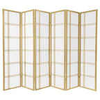 6 ft. Tall Double Cross Shoji Screen 6 Panels - Oriental Furniture