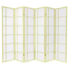 6 ft. Tall Double Cross Shoji Screen 6 Panels - Oriental Furniture
