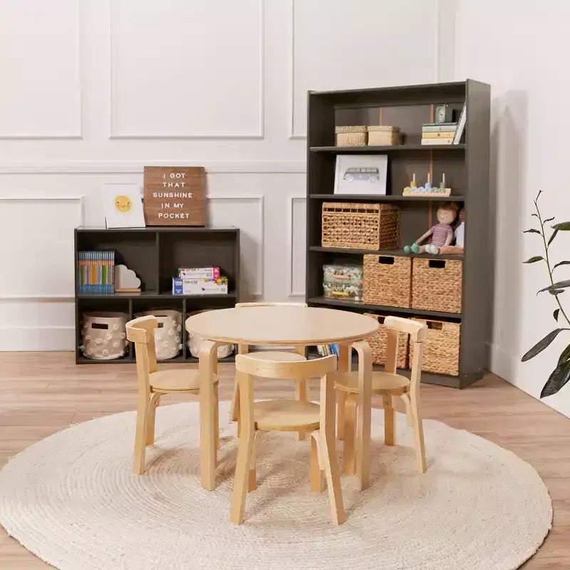 Wooden Classic Bookcase with Adjustable Shelves, 60in, Classroom Bookshelf