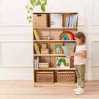 Wooden Classic Bookcase with Adjustable Shelves, 60in, Classroom Bookshelf