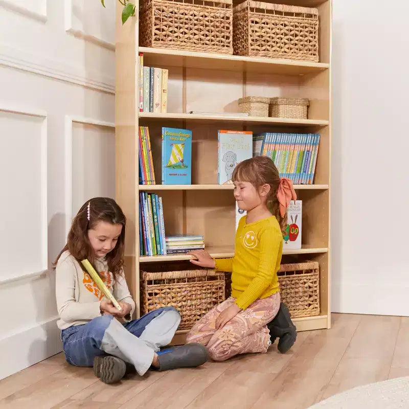 Wooden Classic Bookcase with Adjustable Shelves, 60in, Classroom Bookshelf