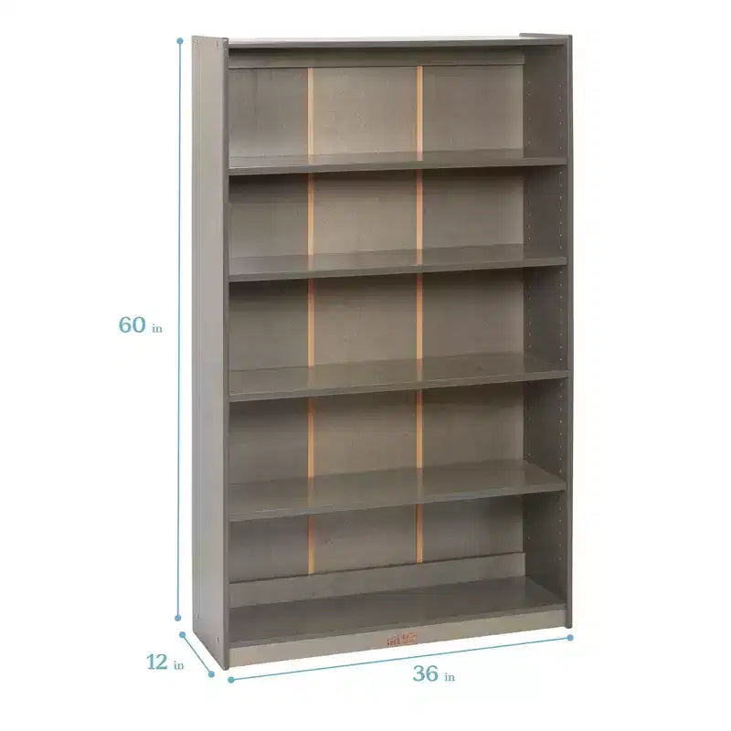 Wooden Classic Bookcase with Adjustable Shelves, 60in, Classroom Bookshelf