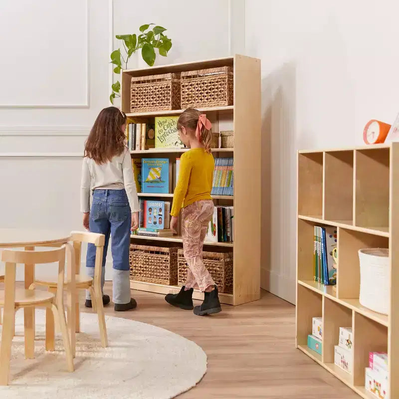 Wooden Classic Bookcase with Adjustable Shelves, 60in, Classroom Bookshelf
