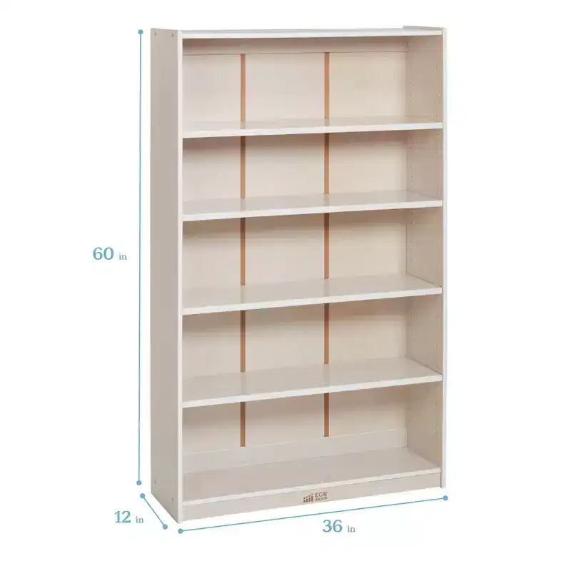 Wooden Classic Bookcase with Adjustable Shelves, 60in, Classroom Bookshelf